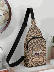 Customized Fashionable Sling Bag, Can Be Customized With Your Unique Design, Text, And Photos, Suitable For Travel, Hiking, And Yoga, Neutral Sports Waist Pack With Adjustable Lightweight Chest Bag - Multicolor - View 2