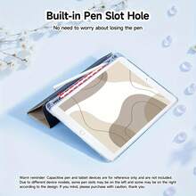 1pcs Soft Silicone With Pencil Slot Tri-Fold Stand Shockproof Anti-Drop, 1-Piece Tablet Cover, Compatible With 10th Generation, 7th And 8th Generation, 5/6 9.7inch Tablet Cover, Mini 4/5, Supports Sleep-Wake, Full Coverage Anti-Drop, Stand Model Protective, Fashionable And Lightweight, Suitable For Work, Office, And Entertainment, It's The Best Gift For Relatives And Friends. Accessories - 白色 - 查看 10