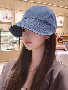 新款男女通用渔夫帽，大帽檐遮阳帽，防紫外线，休闲纯色涤纶渔夫帽，时尚百搭，适合夏季佩戴 - 帽子 - 查看 2