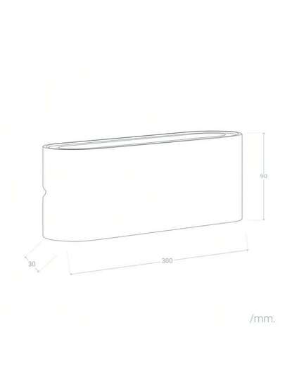 Alpinaluz SAFATA 20W LED Outdoor/Indoor Wand Light, Rectangular Aluminum, Up Down Lighting, 300mm, IP54 view 2