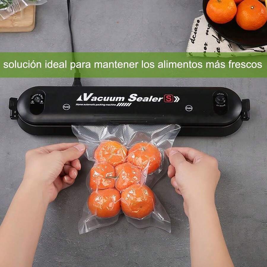 EstiloMáQuina Selladora Al VacíO, Sellador De Bolsas De PláStico Para Alimentos Con 10Pz Bolsas, Modos De Sellado Seco/HúMedo, ConservacióN De Alimentos A Largo PlazoVersióN Mejorada - 1 - Ver 1