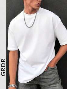 Men's Fashion Loose Fit Short Sleeve T-Shirt |   Exquisite Design |   Summer Essential |   Easy To Match |   Showcase Your Style OLYG - màu đen - Xem 4