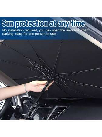 Parasol para coche, protección solar efectiva, parasol plegable para ventana del coche, se ajusta a la mayoría de los coches, fácil de almacenar, aislamiento térmico, persiana opaca sin perforación con 3 ventosas, negro, enrollable y portátil, cortina para ventana para el hogar, oficina y coche