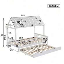 Kids Bed Frames, Headboards & Footboards - White + Wood + 120cm*200cm - View 4