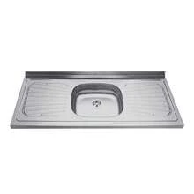 Tarja De Inox Para Cocina Madesa 120 X 52cm Color Gris - Gris - Ver 7