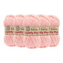 ESTAMBRE KOMFY PLUS PAQ 5 MADEJAS 100 GRS C/u COLOR POR PAQUETE ESTAMBRES KARINA - 247 Melón - Ver 1