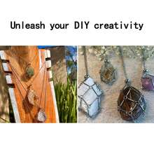 1 Stainless Steel Crystal Mesh Bag Bamboo Knot Necklace Woven Vacuum-Plated Gold Adjustable Chain Pendant Mesh Bag Titanium Steel Jewelry Chain Suitable For Balancing Spiritual Energy - Net Chain - View 3