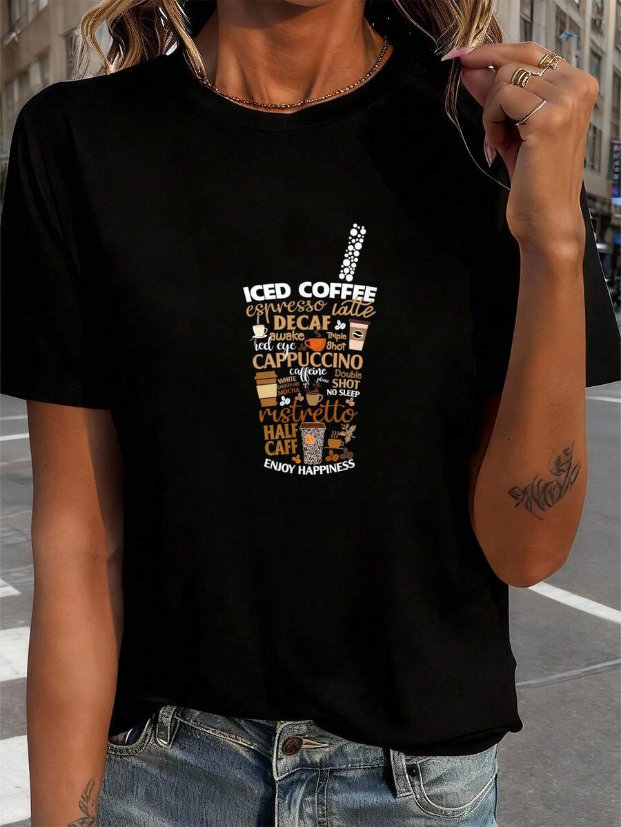 Women T-Shirts - 黑色 - 查看 1