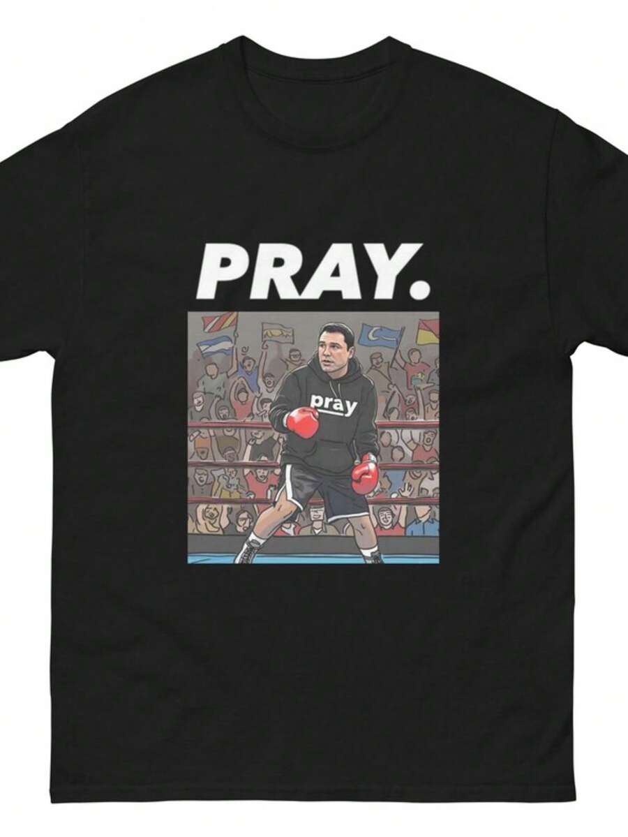 Boxing Fighter Hoodie Pray Unisex Classic Tee - 黑色 - 查看 1