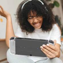 Vỏ bảo vệ trong suốt DATA FROG cho máy chơi game Switch OLED Vỏ bọc toàn bộ trong suốt chống trầy xước Phụ kiện - bộ đồ - Xem 7