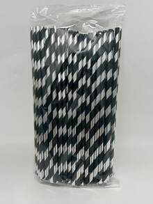 25/100 قطعة من القش الورقي المخطط بالذهبي والفضي بأبعاد 6*197 مم | مجموعة من القش الورقي المخطط بالذهبي والفضي لحفلات عيد الميلاد والزفاف والاحتفالات والحلويات والمشروبات، أكسسوارات استهلاكية، ديكورات عيد الميلاد - متعدد الألوان - مشاهدة 18