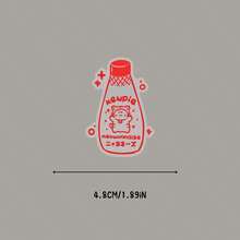 Cute Matte Vinyl Stickers - Transparent Background, Red Bottle Pattern, Suitable For Scrapbooking, Planners, Lunchboxes, Stationery - Adorable Decor For Anime Fans And Japanese Style Enthusiasts, Planner Accessories, Fun Design, Durable Stickers, Decorative Stickers, Stationery Collector - Multicolor - View 7