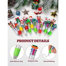 2pcs 4-In-1 Mini Christmas Multi-Color Ballpoint Pens, Cute Cartoon Pens, Bulk Retractable Ballpoint Pens, Suitable For School, Home, Office, Stationery, Or As A Fun Gift For Classmates, Christmas Gifts, Stocking Stuffers For Adults, Pens, Stocking Stuffers For Women, Pens, Stocking Stuffers, Stocking Stuffers For Adults, Cute Pens, Stocking Stuffers - ngẫu nhiên - Xem 5