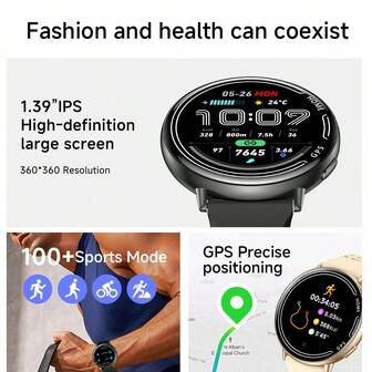 Smartwatch, Unisex, Supports Bluetooth Calls,Heart Rate And Sleep Detection, Equipped With GPS, Contains 107 Sports Modes, Calculator, Reminders Multiple Games, Best Gift Choice, Good Partner For Sports