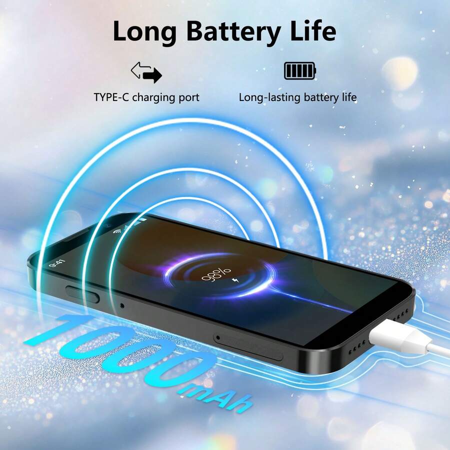 SOYES [New] 3.0" HD Touch Screen Mini Smartphone.  Android System. Camera Mobile Phone, Video Cell Phone Wih  Face ID GPS 2GB+16GB Best Birthday Present & Christmas Gifts, Download App Via Wifi. With Free Phone Case. Orange / Pink / Black. Mini Phone. - 粉色 - 查看 1