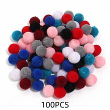 Gói 100 hạt 8mm kết cấu nhung nhiều màu, hạt trang sức màu đỏ tía cổ điển tự làm cho vòng tay, vòng cổ, hoa tai, đồ trang trí cây thông Noel, đồ thủ công, mặt dây chuyền, phụ kiện - Da lộn tròn - Xem 19