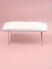 1Pc High Resilience PU Nail Hand Rest - Foldable Gel Lamp Compatible Cushion With Waterproof & Stain-Resistant Design For Manicure