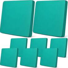 Newwiee 8Pcs Patio Cushion Covers Stretch Outdoor Cushion Cover Replacement For Patio Furniture Sofa Couch Slipcovers, Soft Flexibility Washable Furniture Protector(Waterproof Pure,Peacock Green),One-Size,PeacockGreenWaterproofPure - 孔雀綠防水純淨 - 查看 1