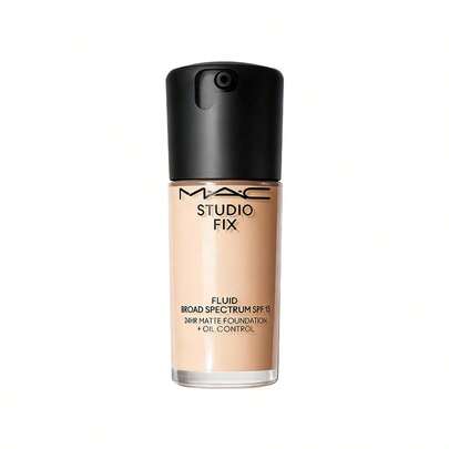  MAC Studio Fix Fluid SPF 15 24小时哑光粉底液 + 控油 #NC12 色号 30毫升/1盎司 | 全效遮瑕，打造自然哑光妆效 | 持久配方，持妆长达24小时 | 无油配方，不致粉刺，有效控油 | SPF 15 防晒指数，抵御紫外线伤害