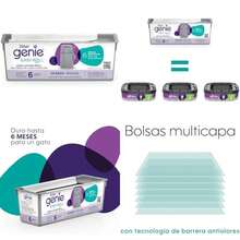 Recambio Genie Easy Roll |Incluye 24 bolsas perforadas en rollo y puede durar hasta 6 meses para gato(24 Bolsas (Paquete de 1)) - Unitalla - Ver 1