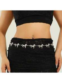 Vintage Copper Engraved Square Plate Waist Chain, Metal Decor Chain Belt, Women's Waist Cincher With Tassel Pendant, Suitable For Dresses & Shirts, Boho Retro Texture Versatile Styling Tool, Exquisite Details Elevate Fashion Taste, Niche Design Valentine's Day Accessories - Gold - View 8