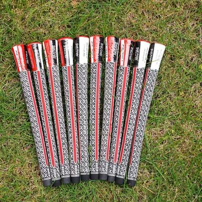 10pcs Golf Grips Enhanced Traction Full Cord Rubber Align- All Weather Performance - Standard/Midsize