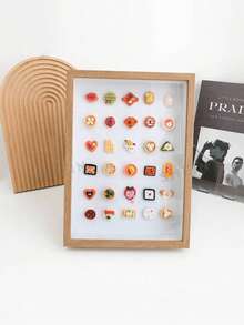 1pc 3D Hollow Dried Flower Specimen Photo Frame DIY Butterfly Eternal Flower Paper Rose Framing, Does Not Include Any Accessories