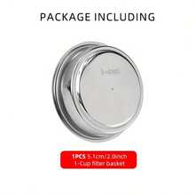 1pc 51MM & 58MM Stainless Steel Double Layer Reusable Coffee Filter Basket, Barista Espresso Machine Accessories, Kitchen & Coffee Filtering Tool - 51MM - View 13