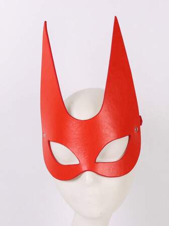 节日红色真皮眼罩，适合假日激情游戏和圣诞节，高级红色真皮眼罩，情侣私密礼物