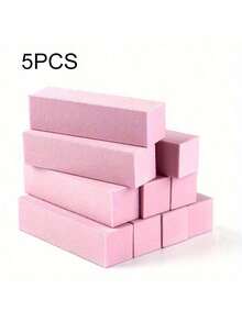 1/5/10pcs Piece Set Of White Nail Files, Suitable For Acrylic And Gel - High Foam, Odorless Manicure Tools, Suitable For Hands, Feet And Nails - Multicolor - View 4