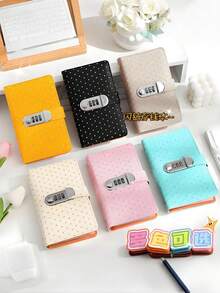 6-Color Password Lock Piggy Bank! Transparent Layer Holds Cash, Coins & Bills, Stylish INS-Inspired Colorful Savings Notebook, Perfect Gift For Girlfriend/Best Friend