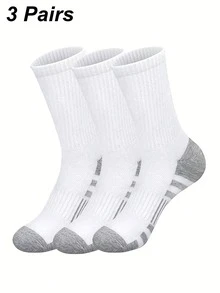 3/6/10/20 Pairs Basketball Socks For Men, Long Tube Socks For Couples, Non-Slip, Basketball, Cycling, Durable Sports Socks, White
