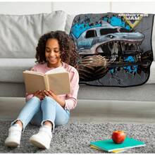 AWYYPlush Throw Blanket Soft And Comfy Throw For Couch Or Bed Cozy Home Décor For Living Room And Bedroom Gray - Monster Jam 46x60 - Throw Blanket - GrayMonsterJam - View 2