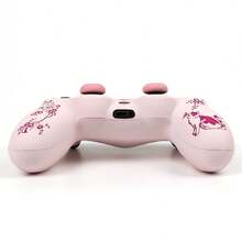 RALAN 1个PlayStation 4手柄保护套，图案为“花丛中的猫”，包含一个手柄保护壳和两个定制摇杆帽。