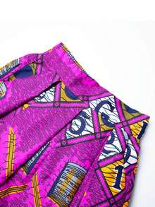 Newest Fashion Purple Ankara Print Maxi Party Skirt For Women - Purple - View 9