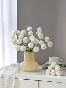 6pcs Artificial Spherical Lily Of The Valley Fake Carnation Windbell Lily Silk Flowers, May Flower Centerpiece Decor For Home, Garden, Wedding, Party - White - View 4