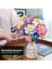 865 khối hoa xây dựng, bó hoa khối xây dựng DIY rực rỡ | Hoa giả nhiều màu | Hoàn hảo làm quà tặng ngày lễ tình nhân, Giáng sinh và Halloween | Trang trí nhà ấm cúng, đồ trang trí bằng hoa - Nhiều màu - Xem 12