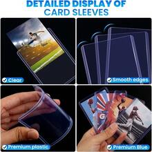 200 Card Sleeves Top Loaders For Cards 3" X 4" Hard Plastic Toploaders Baseball Card Protectors Trading Card Holder For Football Sports Cards 100 Toploaders + 100 Penny Sleeves - 100 Tay áo cứng + 100 Tay áo mềm - Xem 4