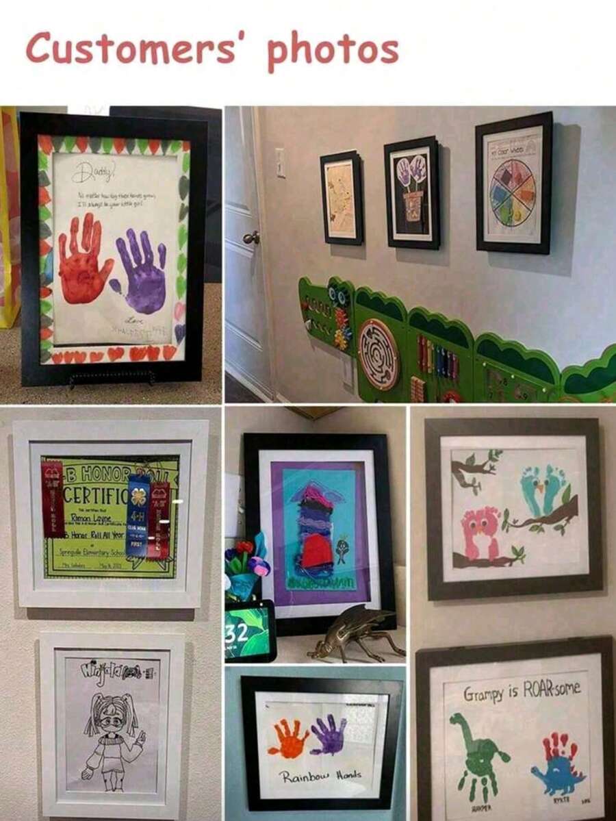 1pc 8/A48/A4 Inch Children's Wooden Wall-Mounted Picture Frame, Modern Home Transparent Picture Frame, Flip-Open Wooden Magnetic Frame For Storing And Displaying Children's Artwork, Scribbles, Awards And Certificates Gifts Birthday Graduation