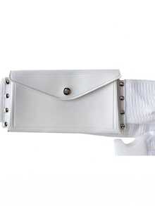 Adjustable White Hajj Belt, Multi-Functional - White - View 8