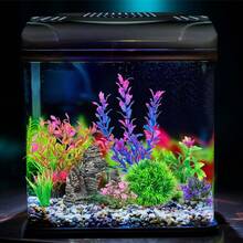5-Piece Aquarium Decor Set, Artificial Plastic Plants And Rock Cave Hideout,  Decorations For Goldfish, Betta Fish Tanks, Small & Large Fish Bowls - Multicolor - View 2