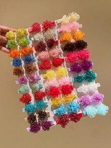 32pcs Colorful Cute Hair Clips, Fabric Covered Small Hair Clips For Bangs