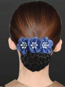 Plasă de păr profesională pentru asistentă medicală, accesorii de păr pentru stewardesă pentru cocuri, plasă de păr pentru hotel, accesorii de păr cu fundă coreeană, agrafe de păr pentru femei, accesorii de cap, agrafe cu gheare, gheare de păr, agrafe de păr, funde, drăguț - Multicolor - Vizualizare 22