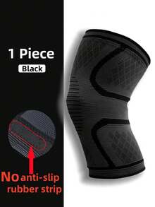 Rodilleras de silicona antideslizantes y de compresión unisex, adecuadas para baloncesto, fútbol, senderismo, correr, absorben el sudor, transpirables, soportes elásticos para la rodilla para deportes - Multicolor - Ver 17