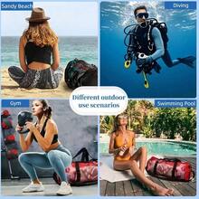 - Bolsa de playa de malla para buceo, buceo, surf, esnrquel, con cierre y correa de hombro ajustable para viajes, fitness, camping, natacin, gimnasio, pelotas de 23x 11 pulgadas - Rojo - - Ver 5