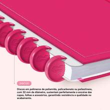 Disco Notebook + Iscool Hardcover 140 Sheets Smart Solid Colors - Hot Pink - View 9