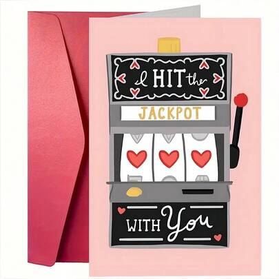 1pc Elegant Valentine's Day/Anniversary Greeting Card. Greeting Card For Husband. Includes Envelope. High-Quality Paper. Wish You Eternal Youth And Good Health. Decorated With Heart Pattern. Perfect Valentine's Day Card From Wife To Husband (4.7 Inches X 6.7 Inches)