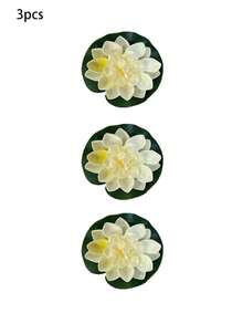 6pcs/5pcs-Fake Water Lily Petals, Lotus Floating Pond Decoration, Lotus Artificial Flower, Pond Decoration Fake Flowers, Floating Foam Lotus On Water Simulates Real Water Lily Petals Perfect For Garden Pond Fish Tank Decoration, Fake Floating Foam Lotus With Water Lily Petals, Realistic Decoration Perfect For Home Garden Pond Decoration Diwali Festival (White Petals) - White - View 13