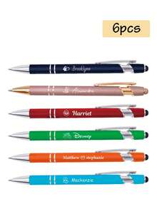1-120pcs Custom Name Pens, Back To School Supplies For Kids, Personalized Business Engraver Pens Ballpoint, Customized Gel Pens, Customizable Teacher Pens, Stylus Pens For Touch Screens, Retractable Writing Ball Pen, Suitable For Birthday Gifts, Teacher's Day, Back To School Supplies, Daily School, Office, Ideas Gifts For Him/Her, Kids, Friends, Students, Workers, Coworkers, Customized Crafts, Vintage, Home & Living, Christmas Home Atmosphere, Souvenirs, Reusable, Adorable, High-Quality, Office Decor, Elegant Living - Multicolor - View 29