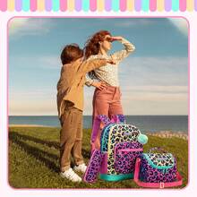 Conjunto de 3 Mochilas Infantis, Unissex para Meninos e Meninas, Ideal para Alunos do Ensino Fundamental e Pré-Escolares, Mochila de Viagem Fofa, Conjunto de Mochila Escolar 3 em 1 - Kit de mochila colorida - Ver 9